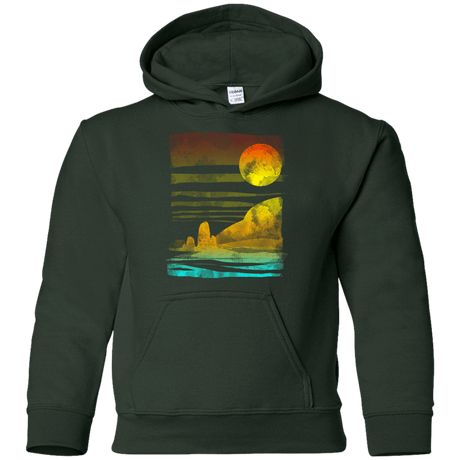 Sweatshirts Forest Green / YS Landscape Painted With Tea Youth Hoodie