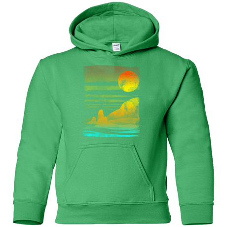 Sweatshirts Irish Green / YS Landscape Painted With Tea Youth Hoodie