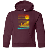 Sweatshirts Maroon / YS Landscape Painted With Tea Youth Hoodie