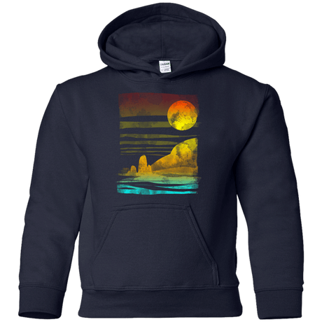 Sweatshirts Navy / YS Landscape Painted With Tea Youth Hoodie