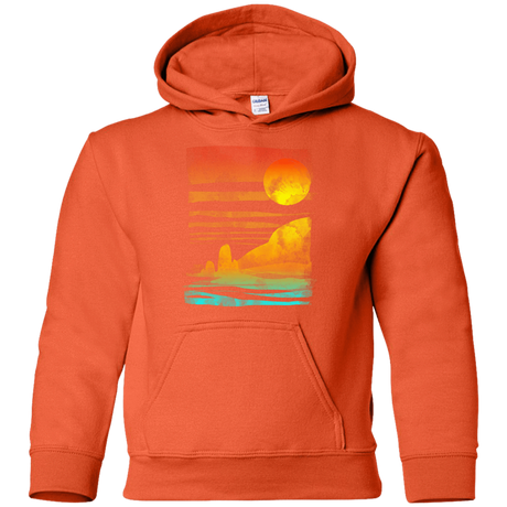 Sweatshirts Orange / YS Landscape Painted With Tea Youth Hoodie