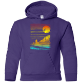 Sweatshirts Purple / YS Landscape Painted With Tea Youth Hoodie