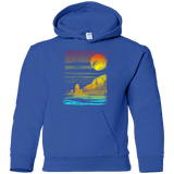 Sweatshirts Royal / YS Landscape Painted With Tea Youth Hoodie