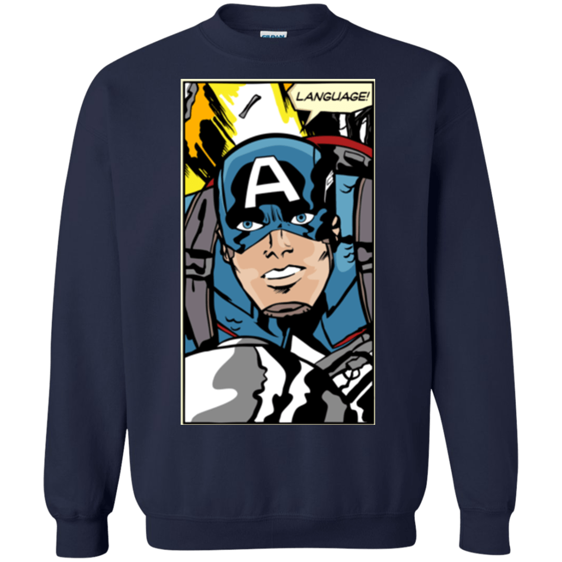 Sweatshirts Navy / S Language Crewneck Sweatshirt