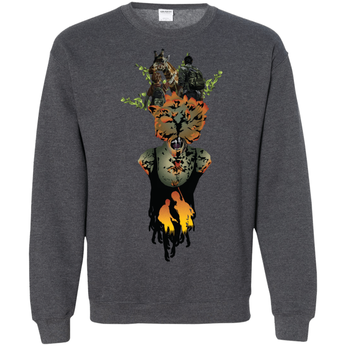Sweatshirts Dark Heather / S Last of Us Crewneck Sweatshirt