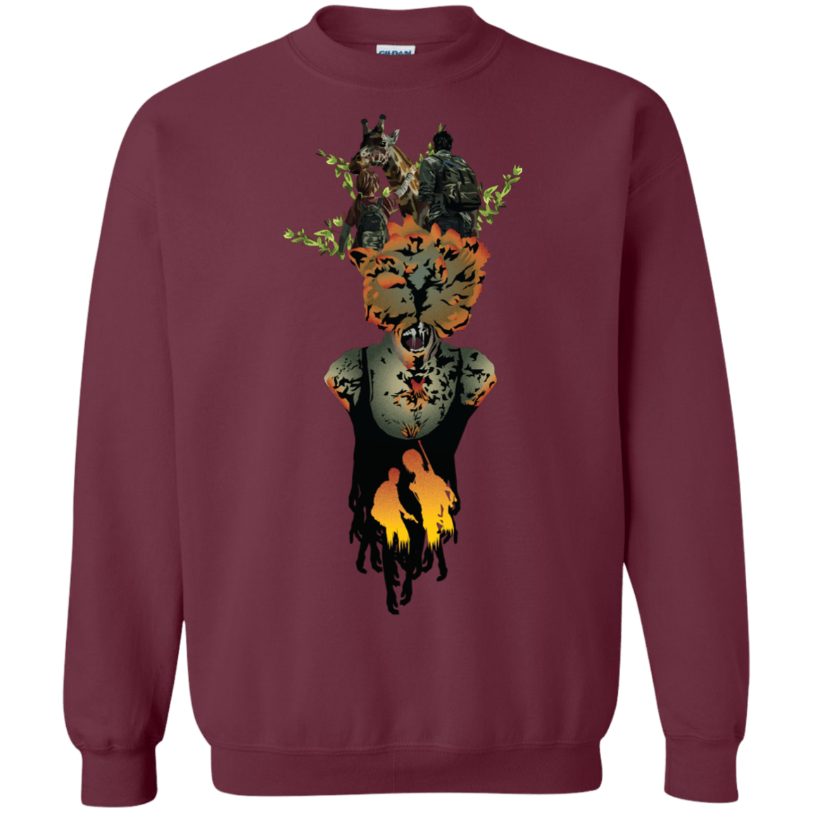 Sweatshirts Maroon / S Last of Us Crewneck Sweatshirt
