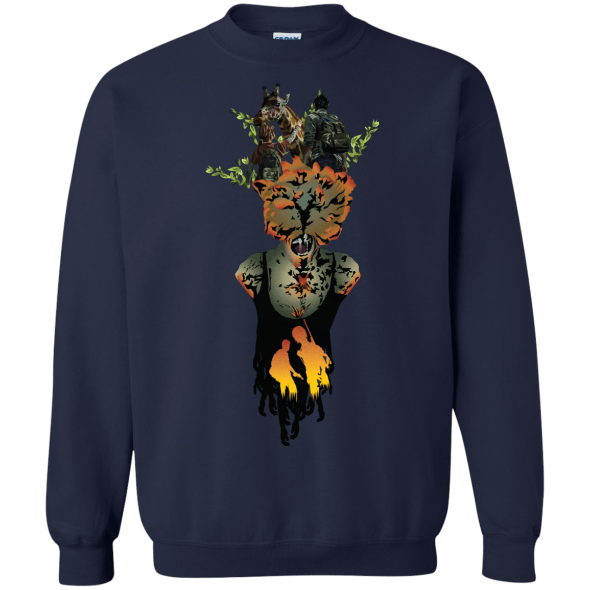 Sweatshirts Navy / S Last of Us Crewneck Sweatshirt