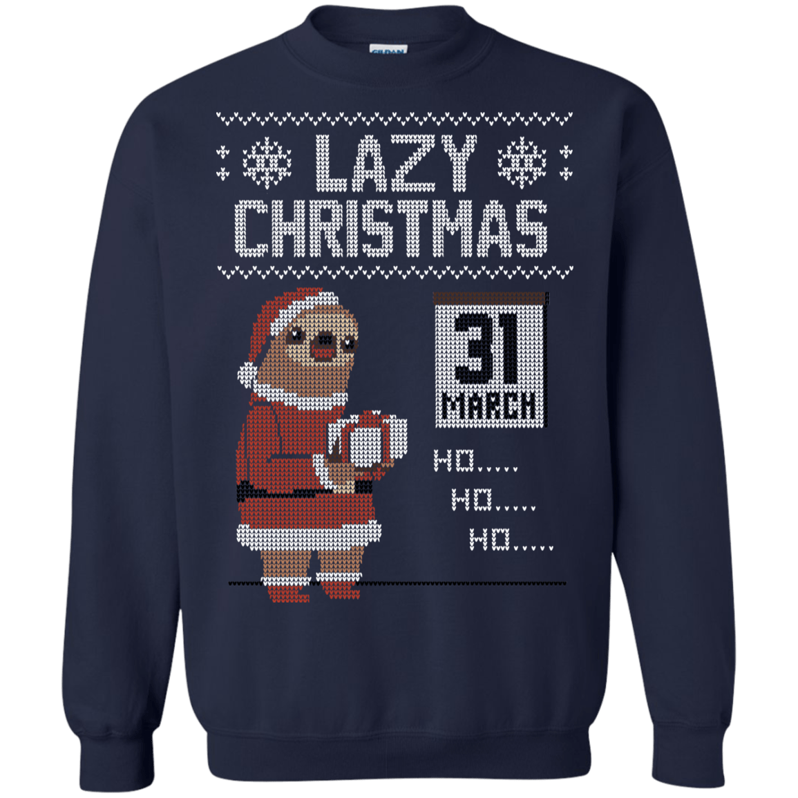 Sweatshirts Navy / S Lazy Christmas Crewneck Sweatshirt