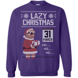 Sweatshirts Purple / S Lazy Christmas Crewneck Sweatshirt