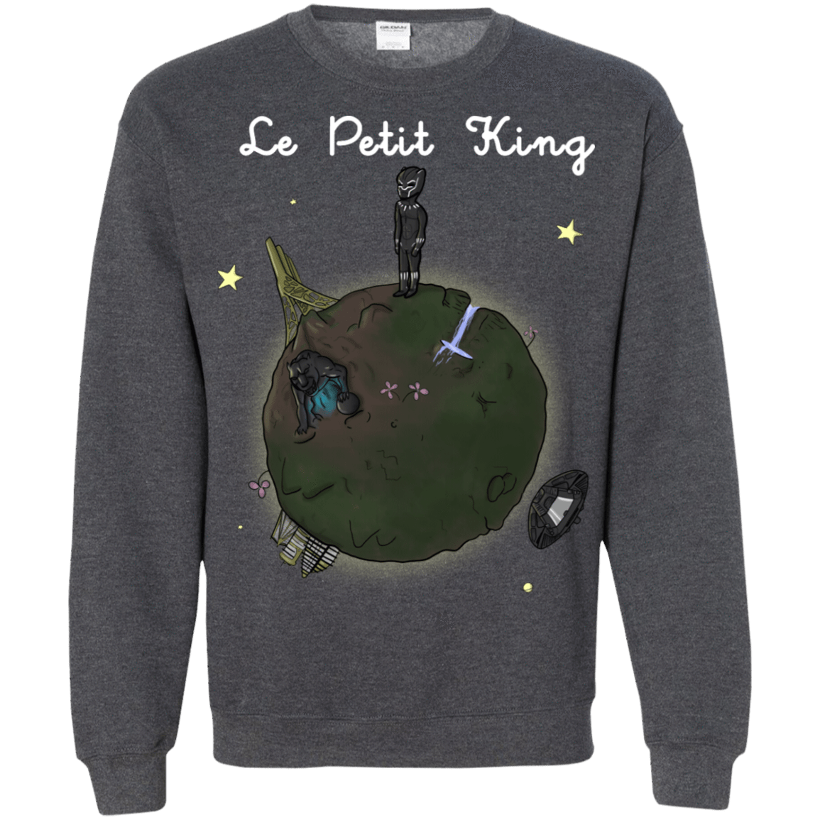 Sweatshirts Dark Heather / S Le Petit Prince Of Wakanda Crewneck Sweatshirt
