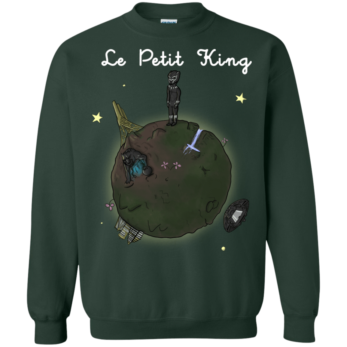 Sweatshirts Forest Green / S Le Petit Prince Of Wakanda Crewneck Sweatshirt