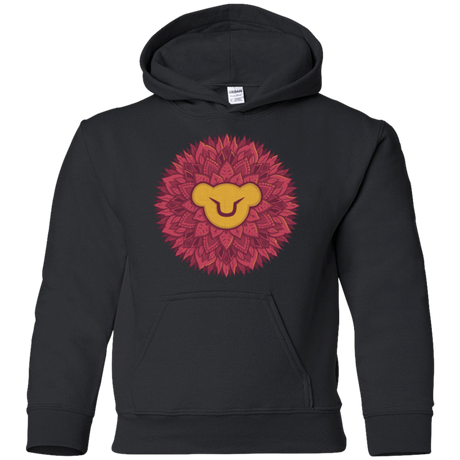 Sweatshirts Black / YS Leaf Mane Mandala Youth Hoodie