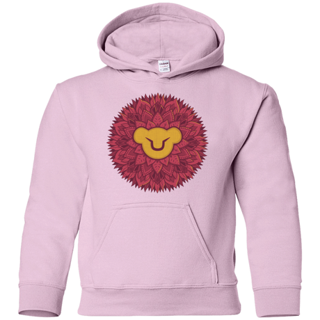 Sweatshirts Light Pink / YS Leaf Mane Mandala Youth Hoodie