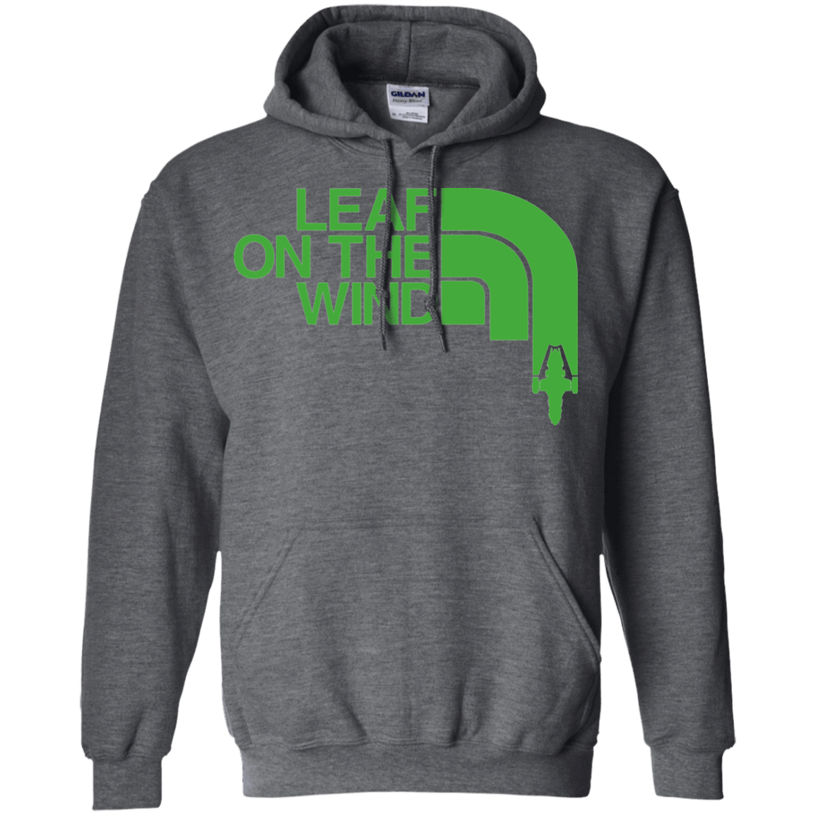 Sweatshirts Dark Heather / Small Leaf on the Wind Pullover Hoodie