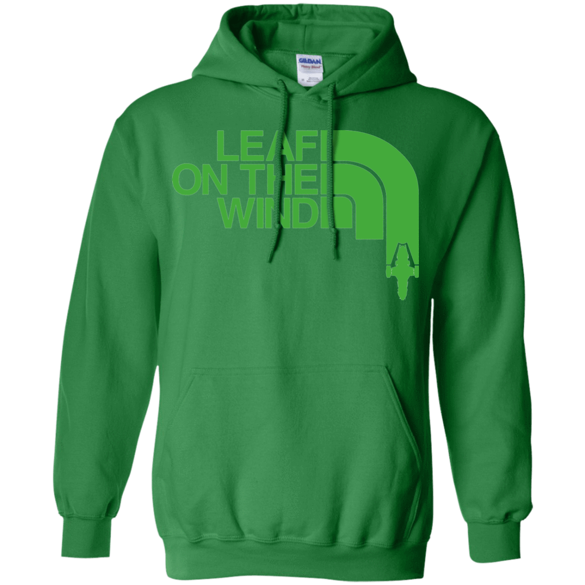 Sweatshirts Irish Green / Small Leaf on the Wind Pullover Hoodie