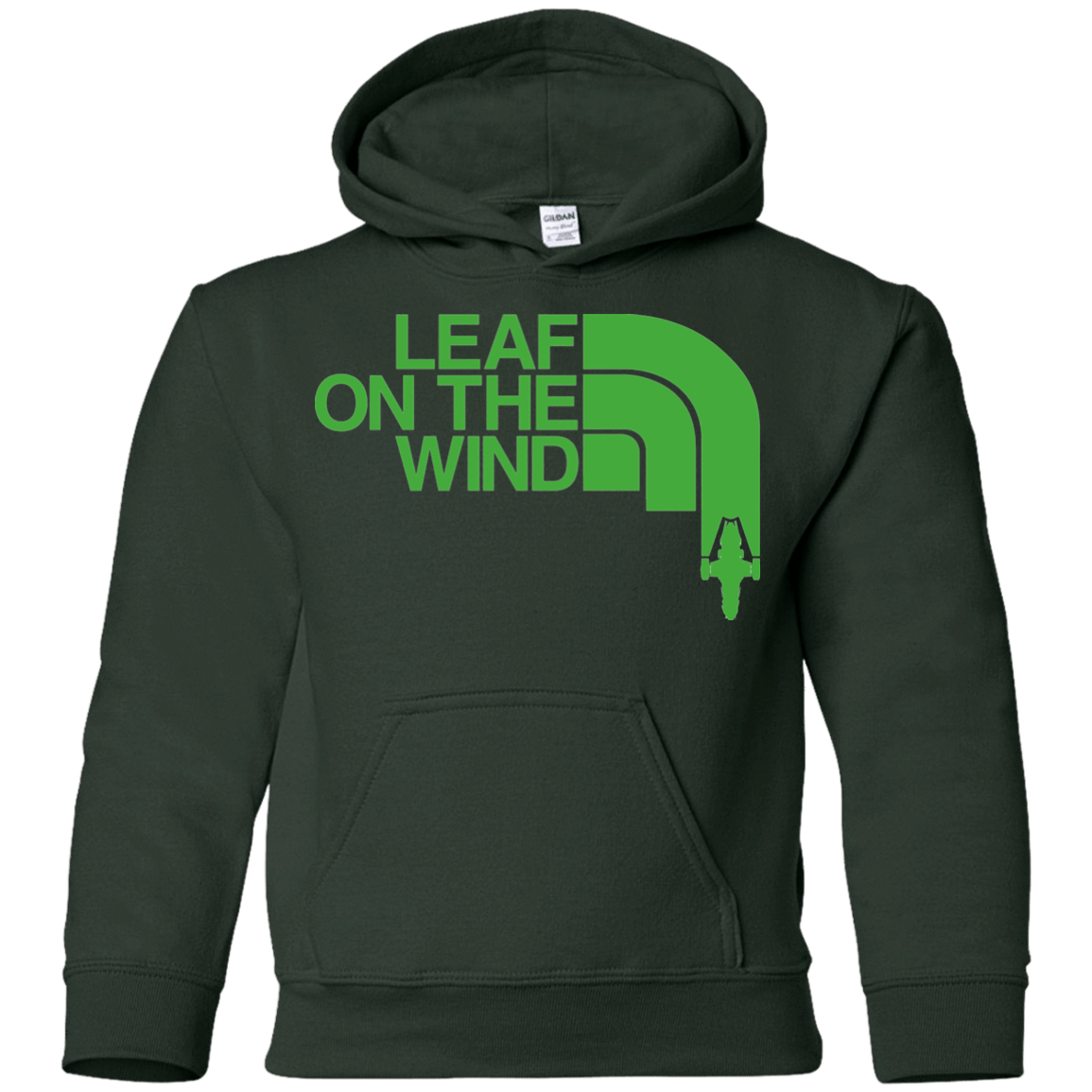 Sweatshirts Forest Green / YS Leaf on the Wind Youth Hoodie