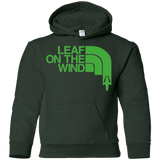 Sweatshirts Forest Green / YS Leaf on the Wind Youth Hoodie