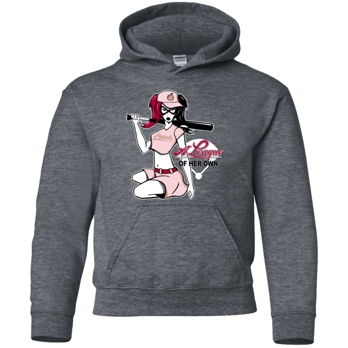 Sweatshirts Dark Heather / YS League of Her Own Youth Hoodie
