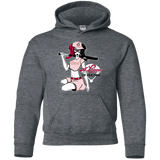 Sweatshirts Dark Heather / YS League of Her Own Youth Hoodie
