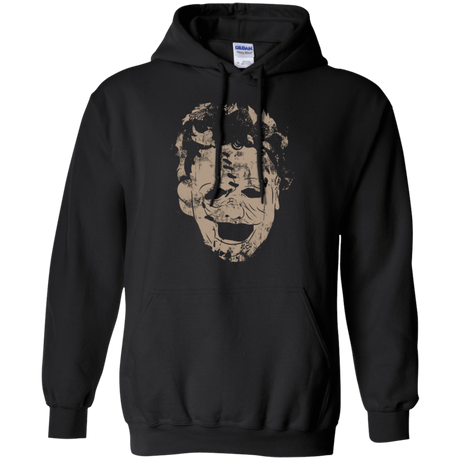 Sweatshirts Black / Small Leather Face Grunge Pullover Hoodie