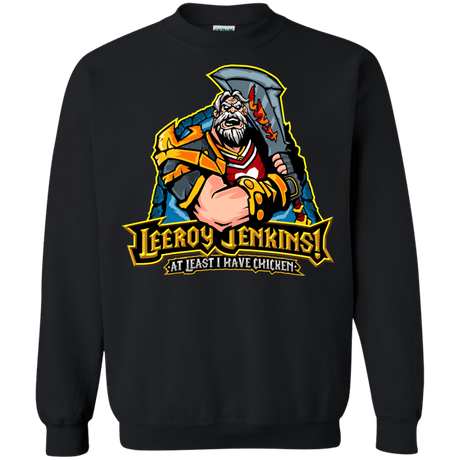 Sweatshirts Black / Small Leeroy Jenkins Crewneck Sweatshirt