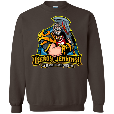Sweatshirts Dark Chocolate / Small Leeroy Jenkins Crewneck Sweatshirt