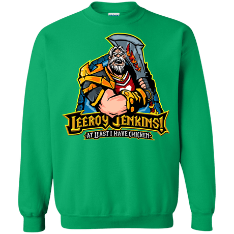 Sweatshirts Irish Green / Small Leeroy Jenkins Crewneck Sweatshirt