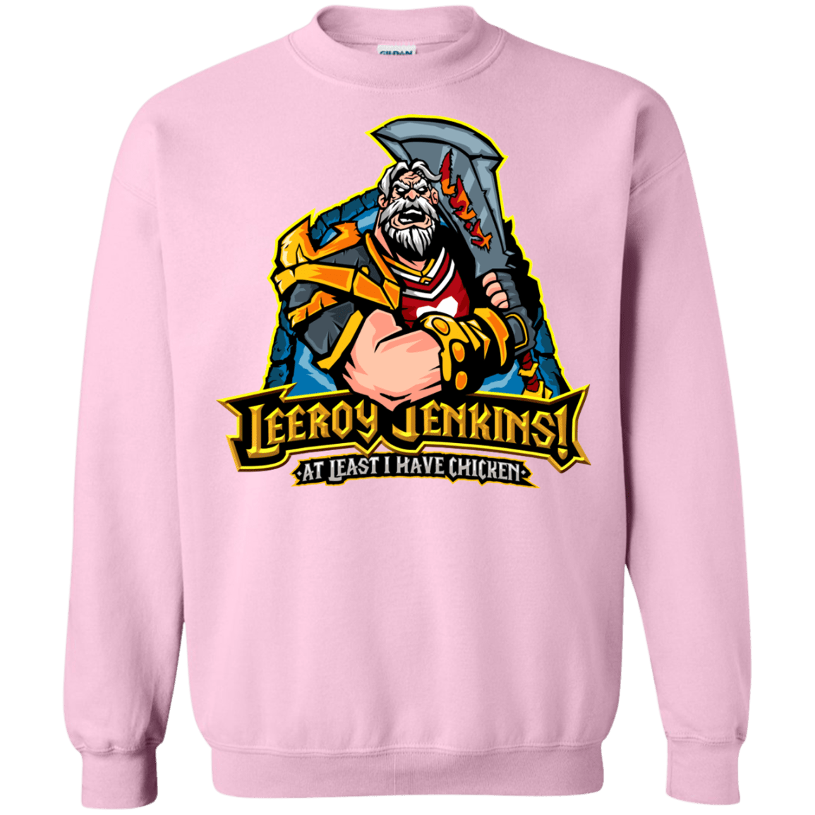 Sweatshirts Light Pink / Small Leeroy Jenkins Crewneck Sweatshirt