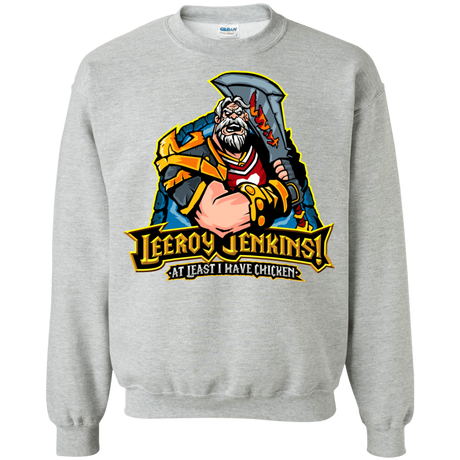 Sweatshirts Sport Grey / Small Leeroy Jenkins Crewneck Sweatshirt