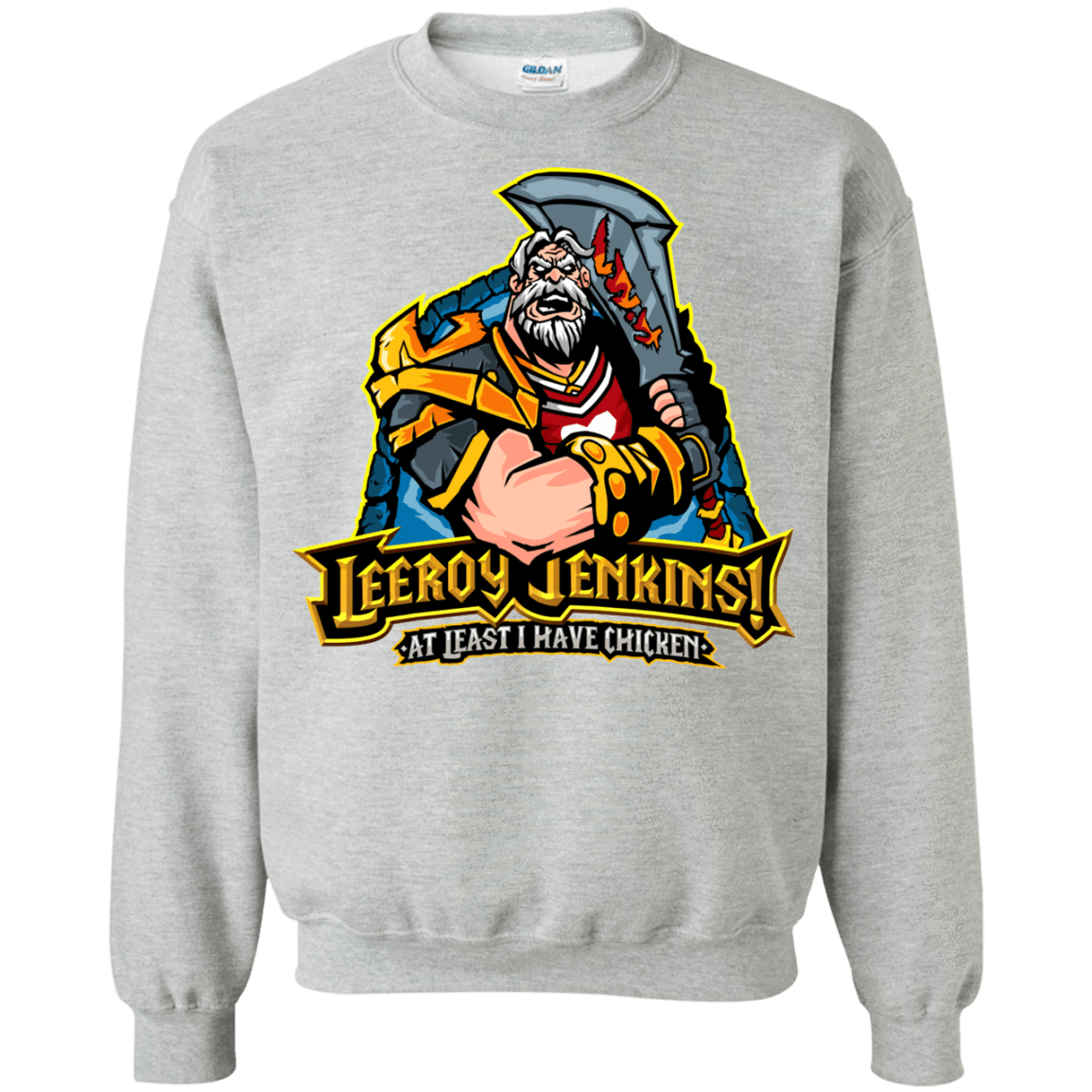 Sweatshirts Sport Grey / Small Leeroy Jenkins Crewneck Sweatshirt