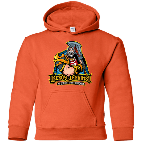 Sweatshirts Orange / YS Leeroy Jenkins Youth Hoodie