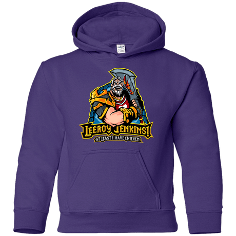 Sweatshirts Purple / YS Leeroy Jenkins Youth Hoodie