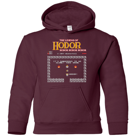 Sweatshirts Maroon / YS Legend of Hodor Youth Hoodie
