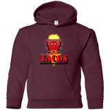 Sweatshirts Maroon / YS Legend of Tacos Youth Hoodie