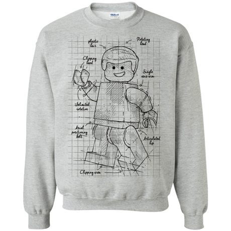 Sweatshirts Sport Grey / S Lego Plan Crewneck Sweatshirt