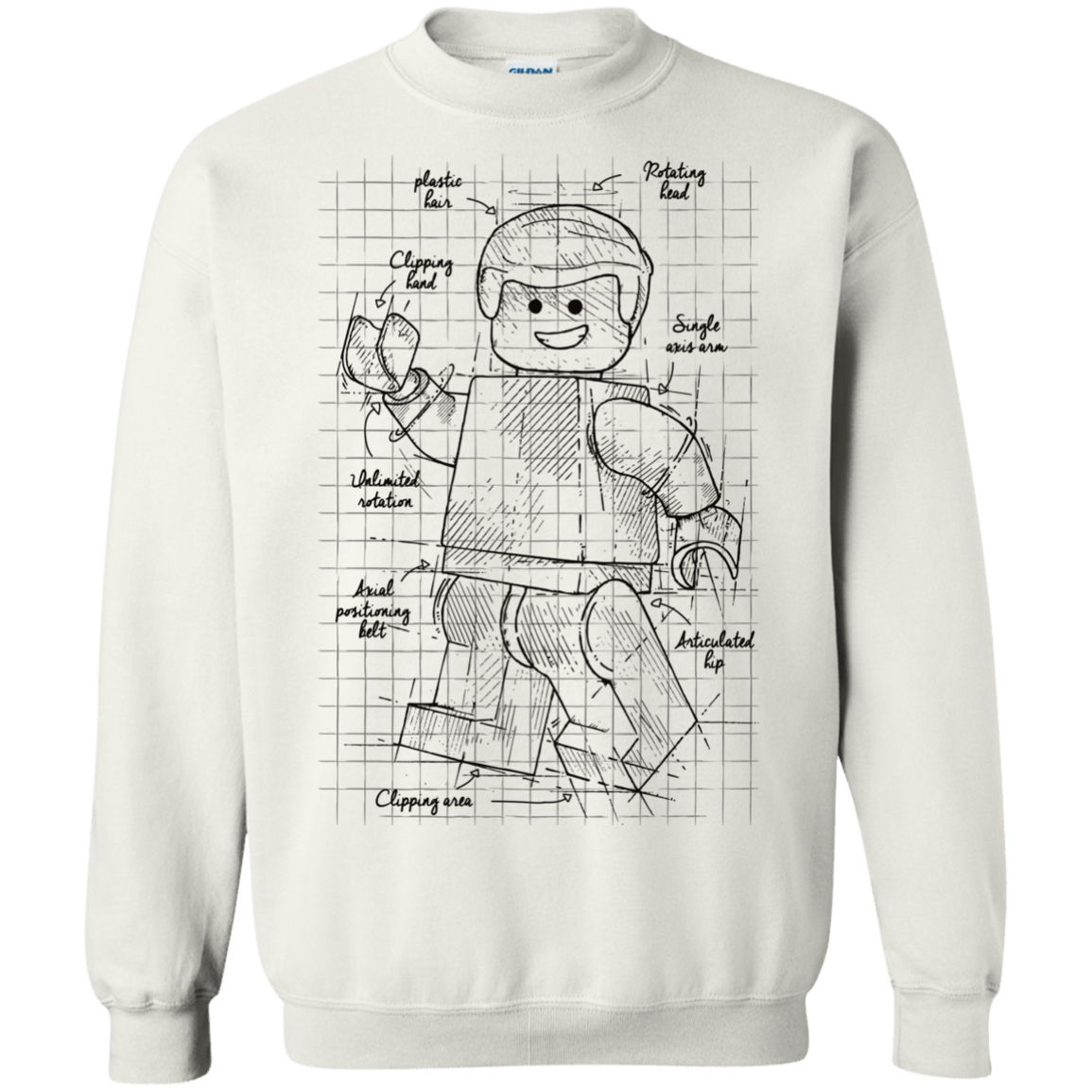 Sweatshirts White / S Lego Plan Crewneck Sweatshirt