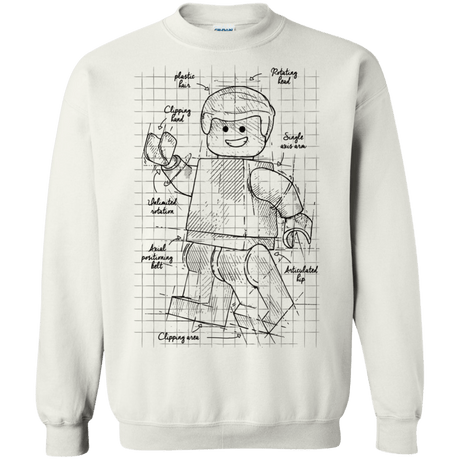 Sweatshirts White / S Lego Plan Crewneck Sweatshirt