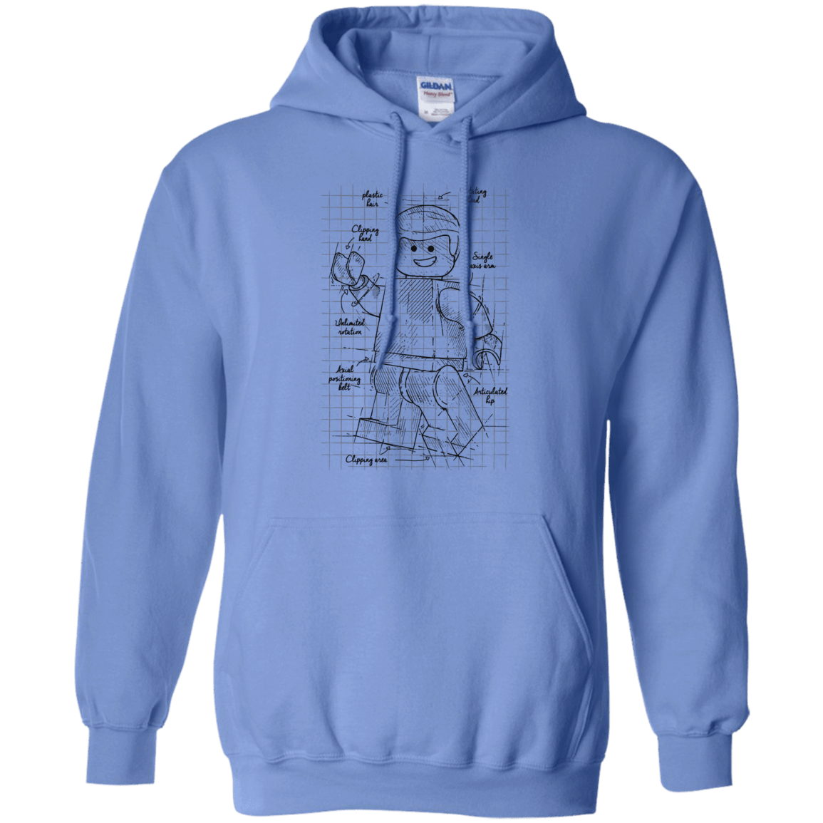 Sweatshirts Carolina Blue / S Lego Plan Pullover Hoodie