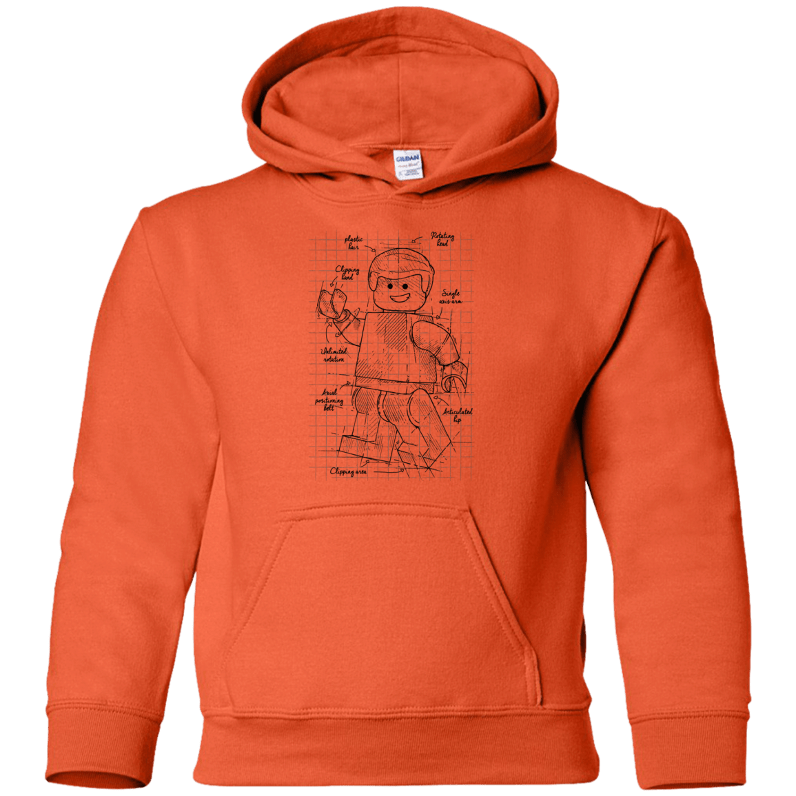 Sweatshirts Orange / YS Lego Plan Youth Hoodie