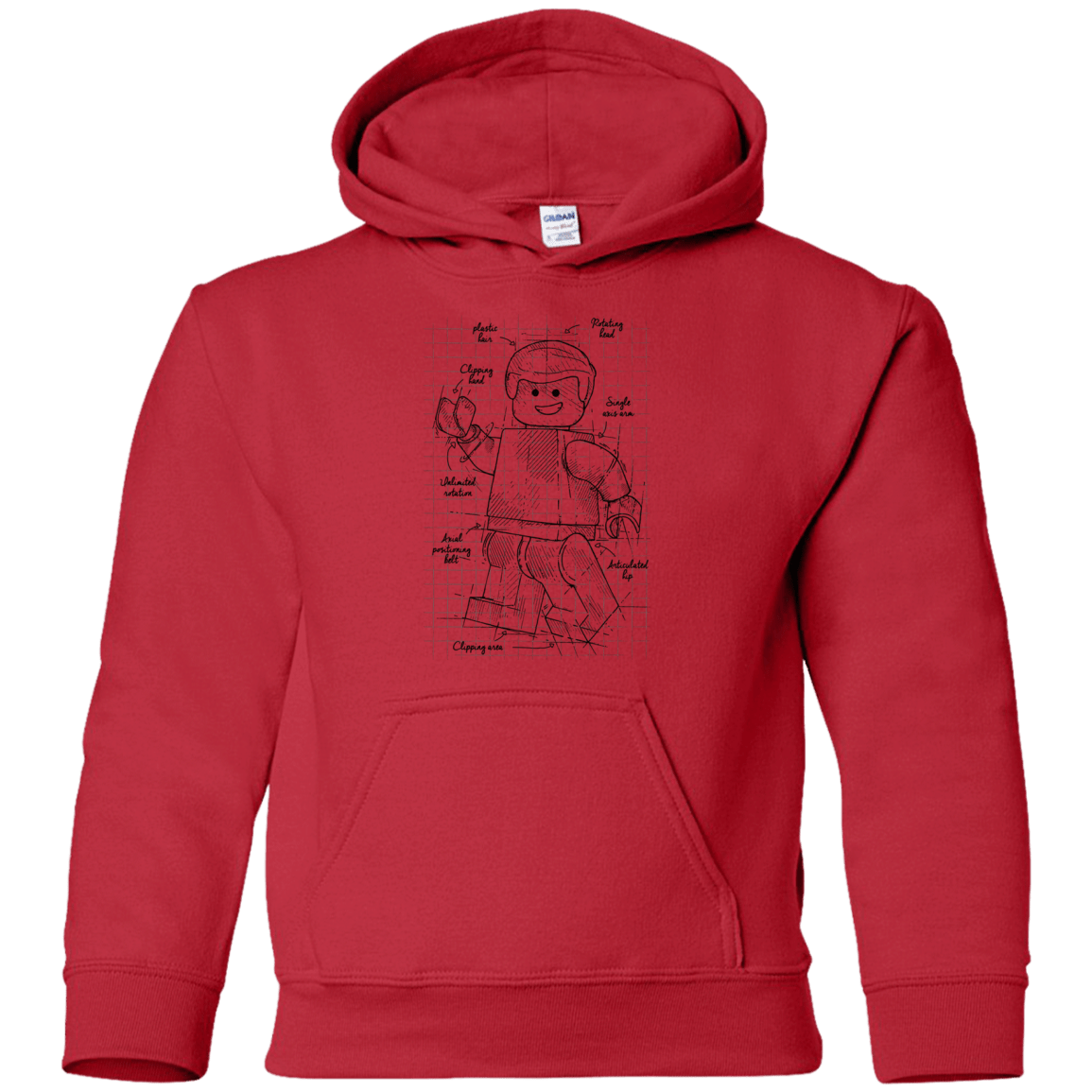 Sweatshirts Red / YS Lego Plan Youth Hoodie