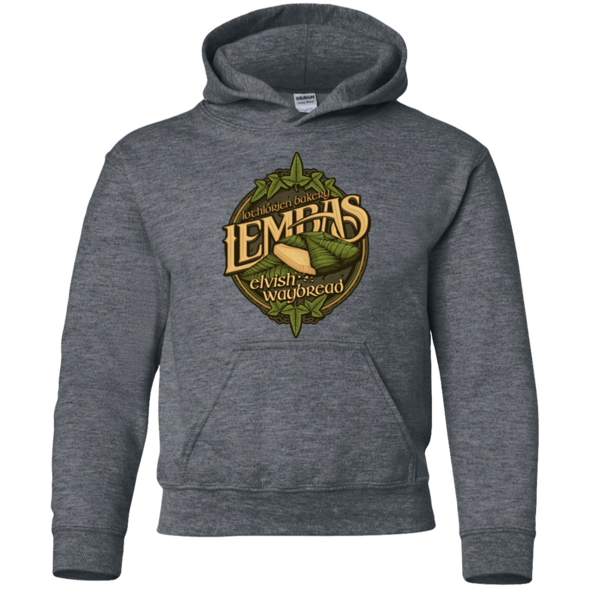 Sweatshirts Dark Heather / YS Lembas Bread Youth Hoodie