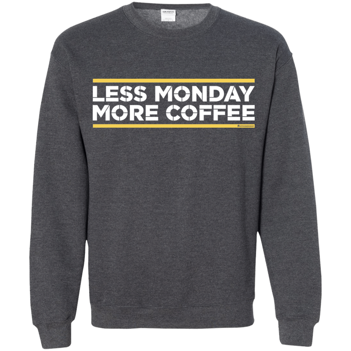 Sweatshirts Dark Heather / Small Less Monday More Coffee Crewneck Sweatshirt