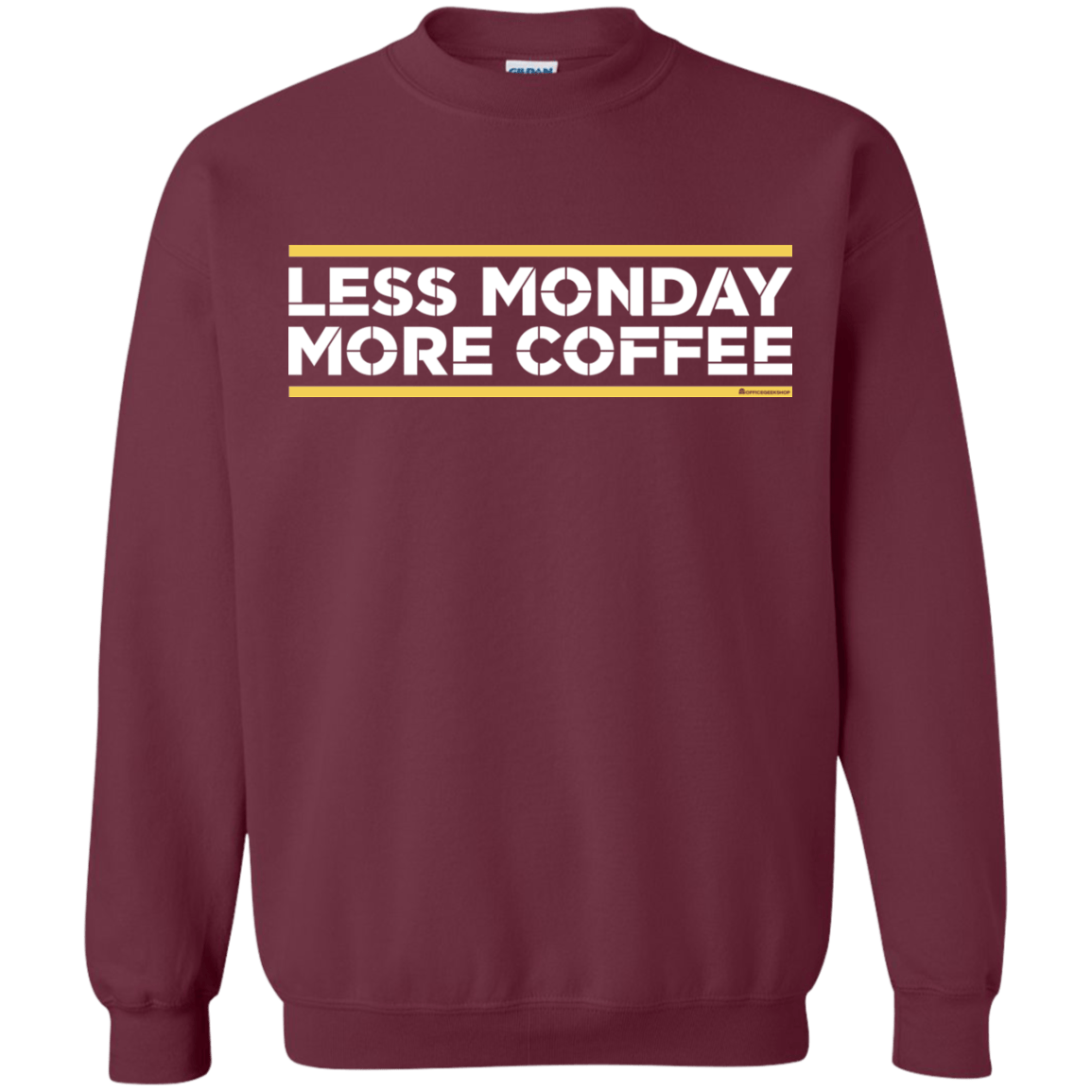 Sweatshirts Maroon / Small Less Monday More Coffee Crewneck Sweatshirt