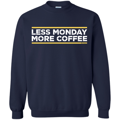 Sweatshirts Navy / Small Less Monday More Coffee Crewneck Sweatshirt