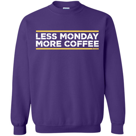 Sweatshirts Purple / Small Less Monday More Coffee Crewneck Sweatshirt