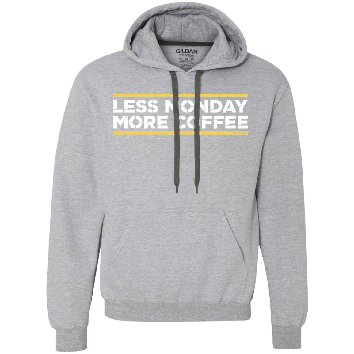 Sweatshirts Sport Grey / Small Less Monday More Coffee Premium Fleece Hoodie