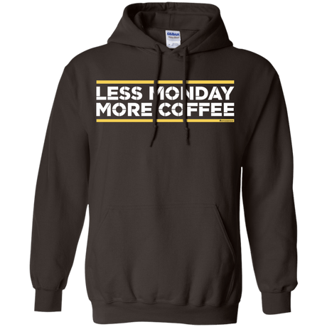 Sweatshirts Dark Chocolate / Small Less Monday More Coffee Pullover Hoodie