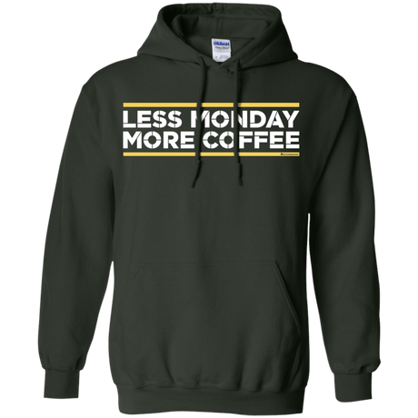 Sweatshirts Forest Green / Small Less Monday More Coffee Pullover Hoodie