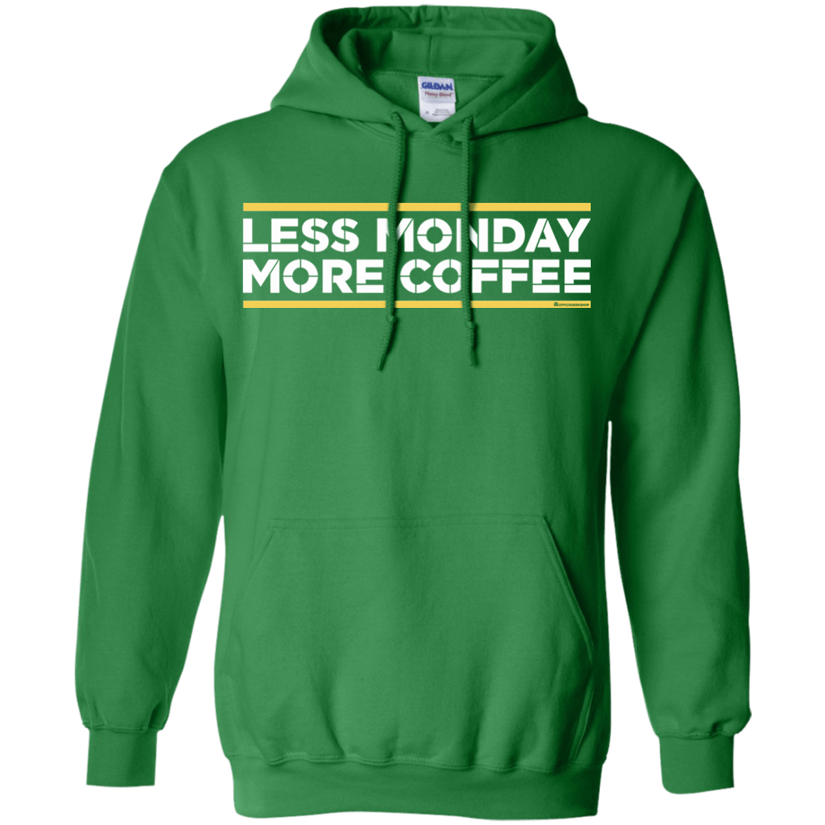 Sweatshirts Irish Green / Small Less Monday More Coffee Pullover Hoodie