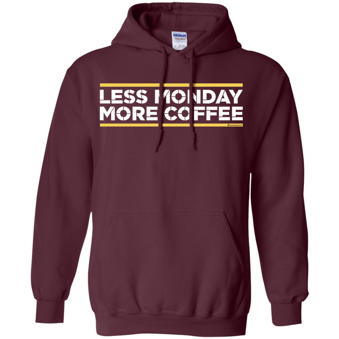 Sweatshirts Maroon / Small Less Monday More Coffee Pullover Hoodie
